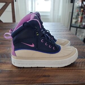 Nike Kids Boots in Navy, Pink, and Beige